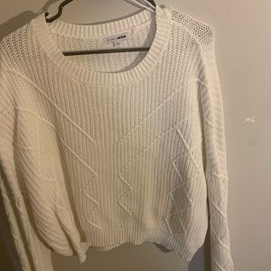 White cropped sweater